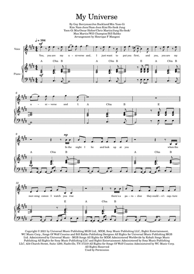 My Universe (arr. Henrique F Mangoni)