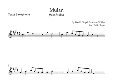 Honor To Us All (arr. Fabio Britto)