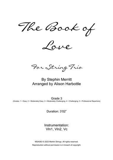 The Book Of Love (arr. Alison Harbottle)