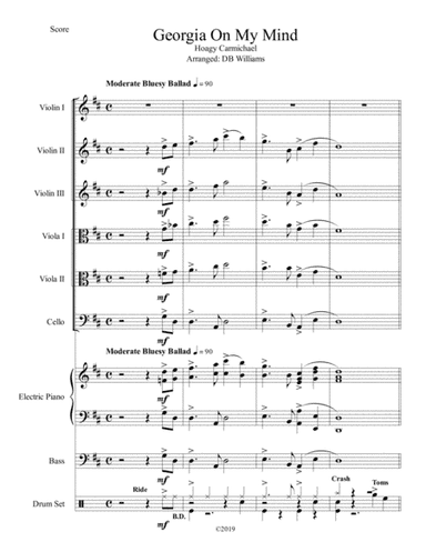 Georgia On My Mind (arr. DB Williams)
