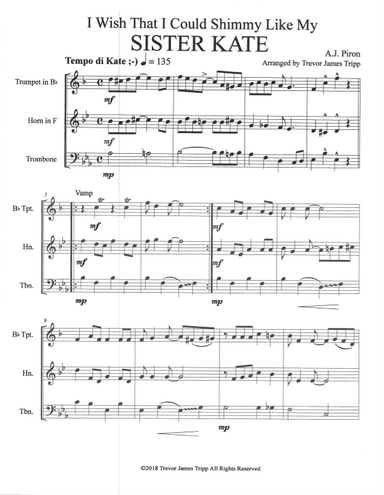 I Wish That I Could Shimmy Like My Sister Kate (arr. Trevor James Tripp)