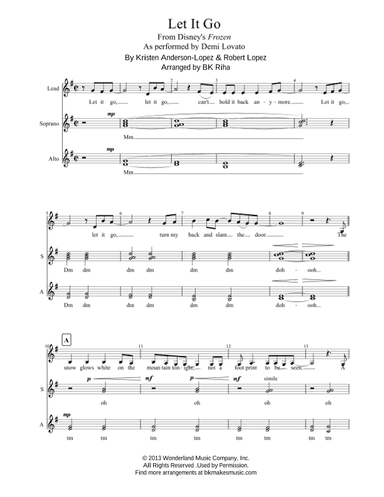 Let It Go (Demi Lovato Version) (arr. BK Riha / Brandy Kay Riha)