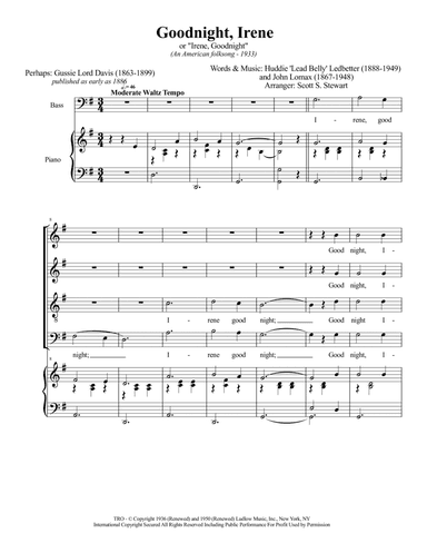 Goodnight, Irene (arr. Scott S. Stewart)