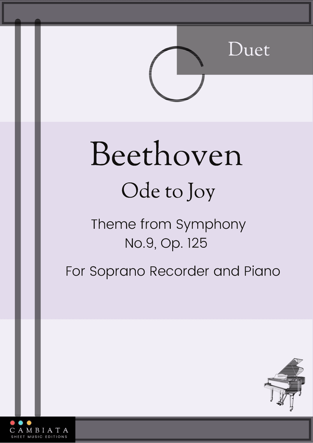 Ode to Joy - For Soprano Recorder and Piano accompaniment (Easy) (arr. Levy Nunes)