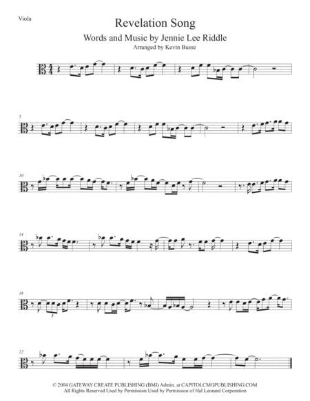 Revelation Song (arr. Kevin Busse)