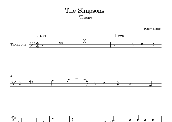 Theme From The Simpsons (arr. E.P)