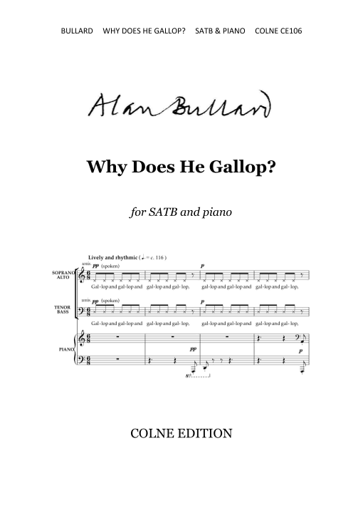 Why Does He Gallop? (SATB and piano)