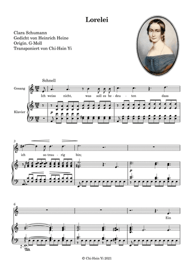 Clara Schumann: Lorelei (A Minor) (arr. Chi-Hsin Yi)