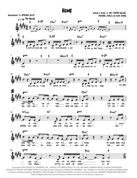 Home (arr. Stephen Bulat)
