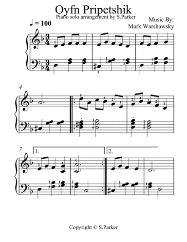 Oyfn Pripetshek (arr. S. Parker)