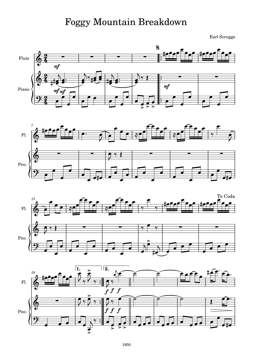 Foggy Mountain Breakdown (arr. Cascia Talbert)