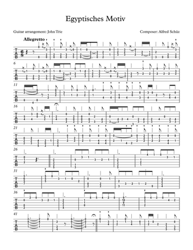 Egyptische Motiv (arr. John Trie)