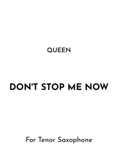 Don't Stop Me Now (arr. Jireh J.)
