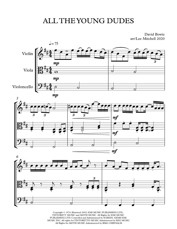 All The Young Dudes (arr. Lee Mitchell)