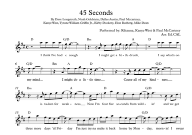 Fourfiveseconds (arr. Arr. Ed.CAL)