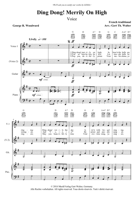 Ding Dong! Merrily On High (arr. Gert Th. Walter)