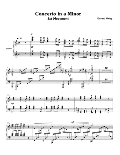 Piano Concerto In A Minor Op.16 (Piano) (arr. MPS)