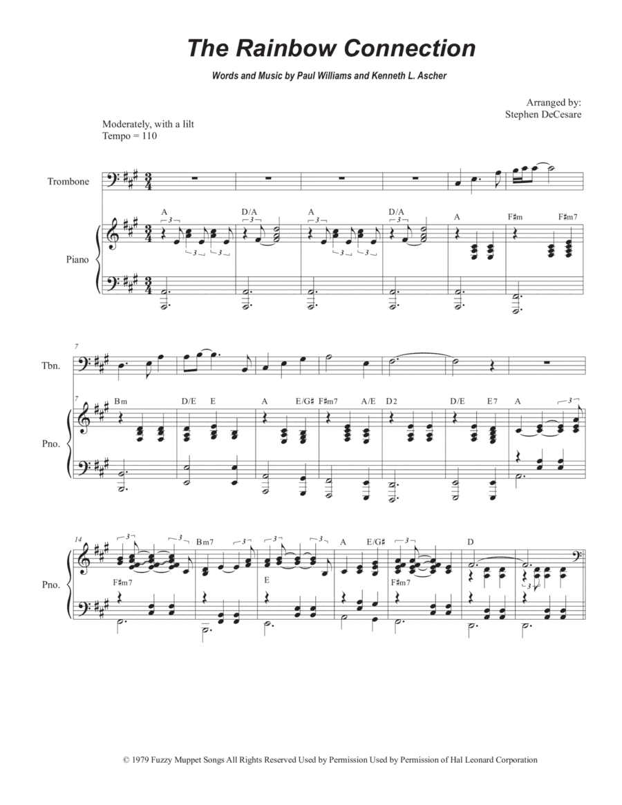 The Rainbow Connection (arr. Stephen DeCesare)