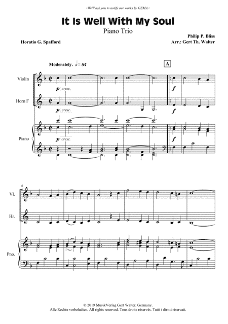 It Is Well With My Soul (arr. Gert Th. Walter)