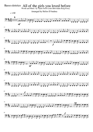 All Of The Girls You Loved Before (arr. Helios D'Andrea)