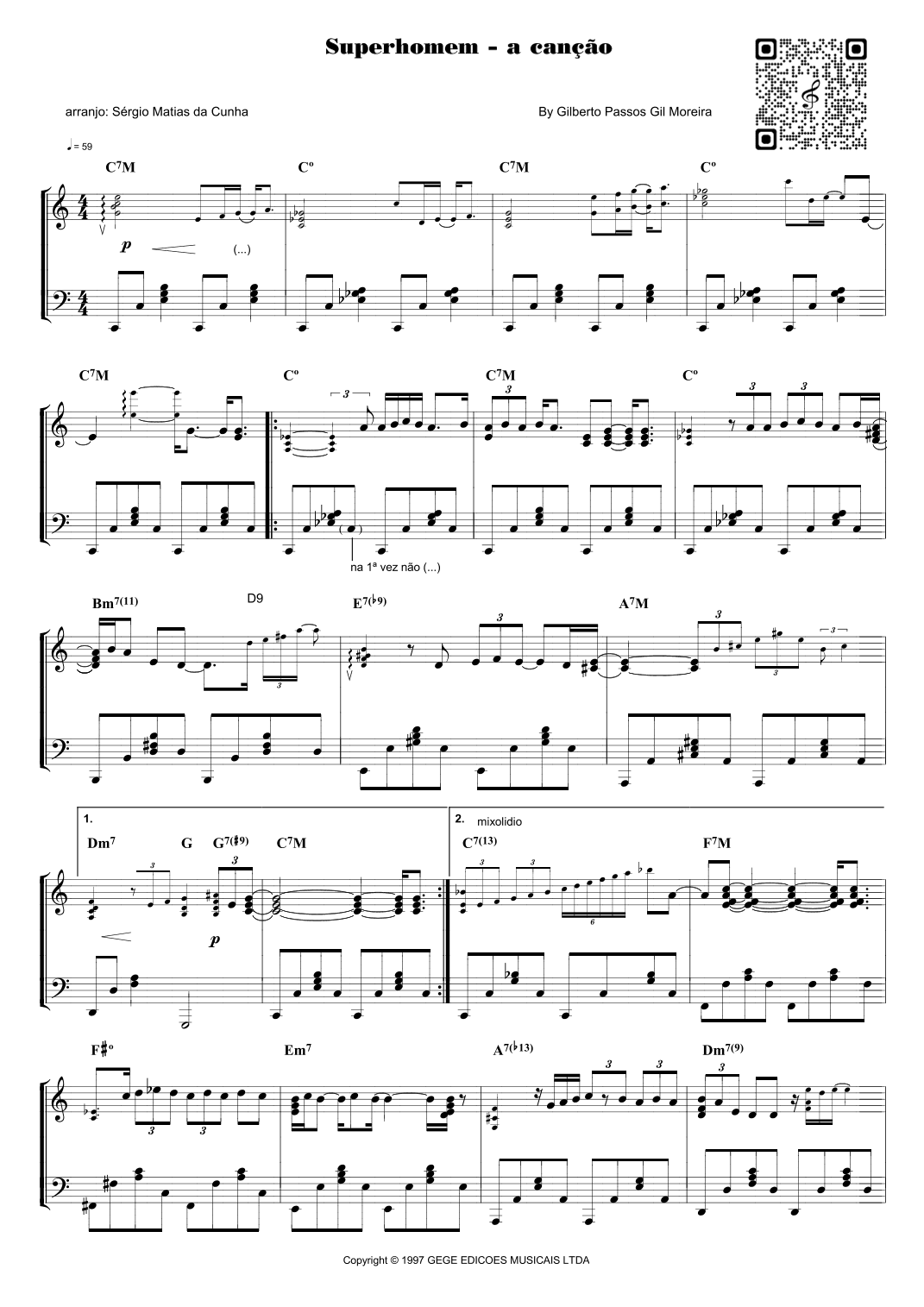 Super Homem (arr. Sérgio Matias da Cunha)