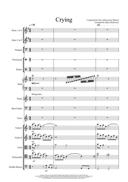 Crying (arr. Daryl McKenzie)