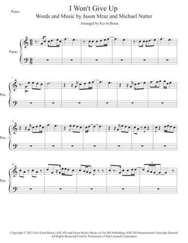 I Won't Give Up (arr. Kevin Busse)