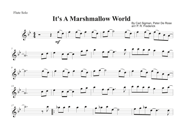 A Marshmallow World (arr. P. R. Frederick)