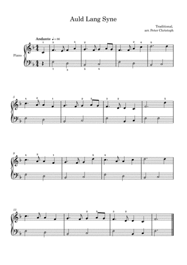 Auld Lang Syne (arr. Peter Christoph)
