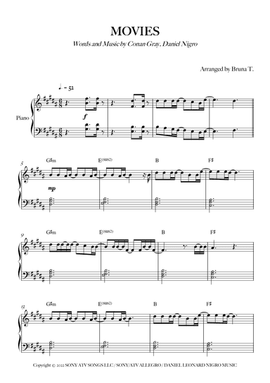 Movies (arr. Bruna T.)