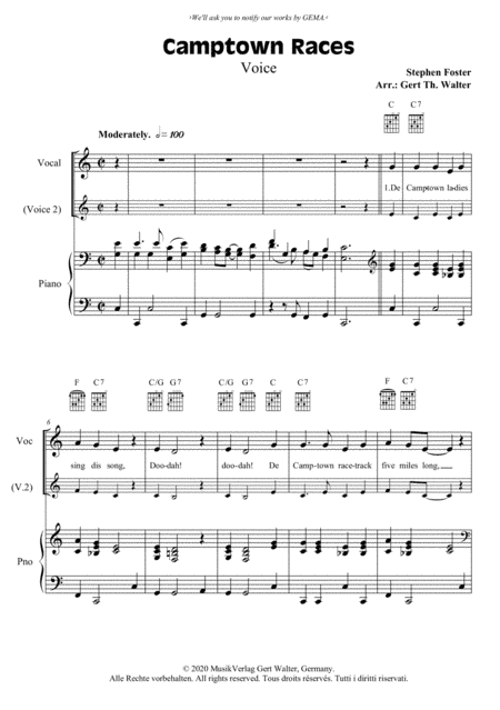 Camptown Races (arr. Gert Th. Walter)