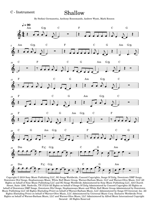 Shallow (arr. Fabio Eduardo de Oliveira)