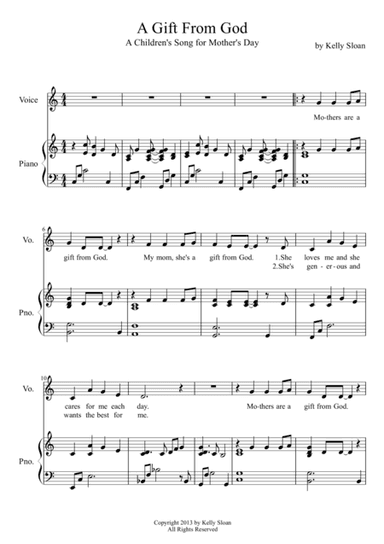 A Gift From God - A Children's Song for Mother's Day
