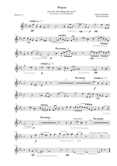 Prayer from the Alto Rhapsody (arr. Bruce Richards)