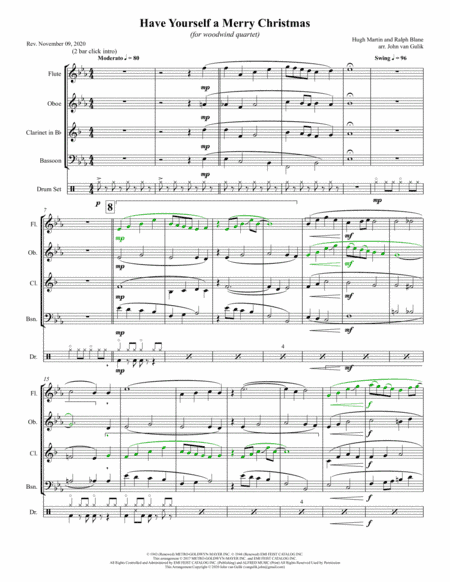 Have Yourself A Merry Little Christmas (arr. John van Gulik)