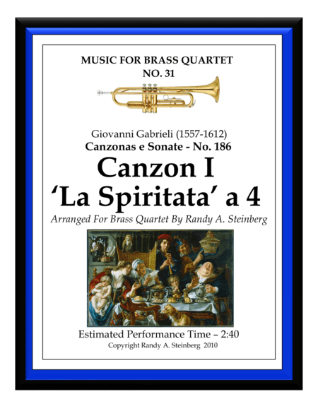 Canzon I La Spiritata a 4 - No. 186 (arr. Randy A. Steinberg)