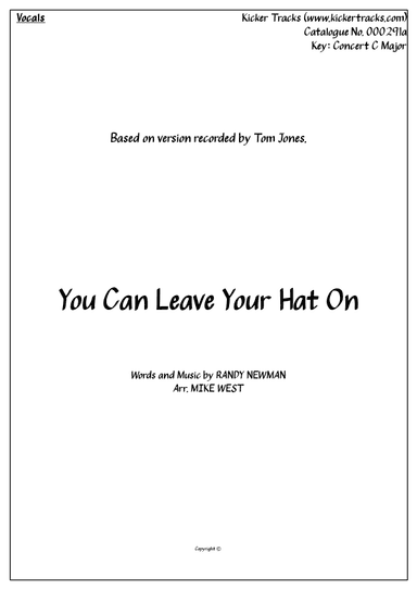 You Can Leave Your Hat On (arr. Michael Storeton-West)