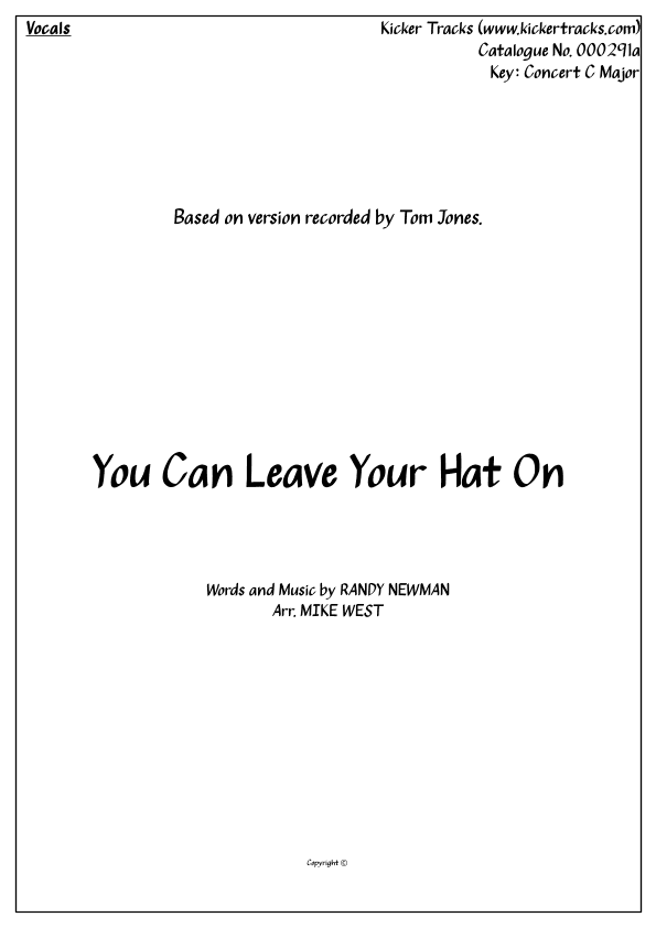 You Can Leave Your Hat On (arr. Michael Storeton-West)