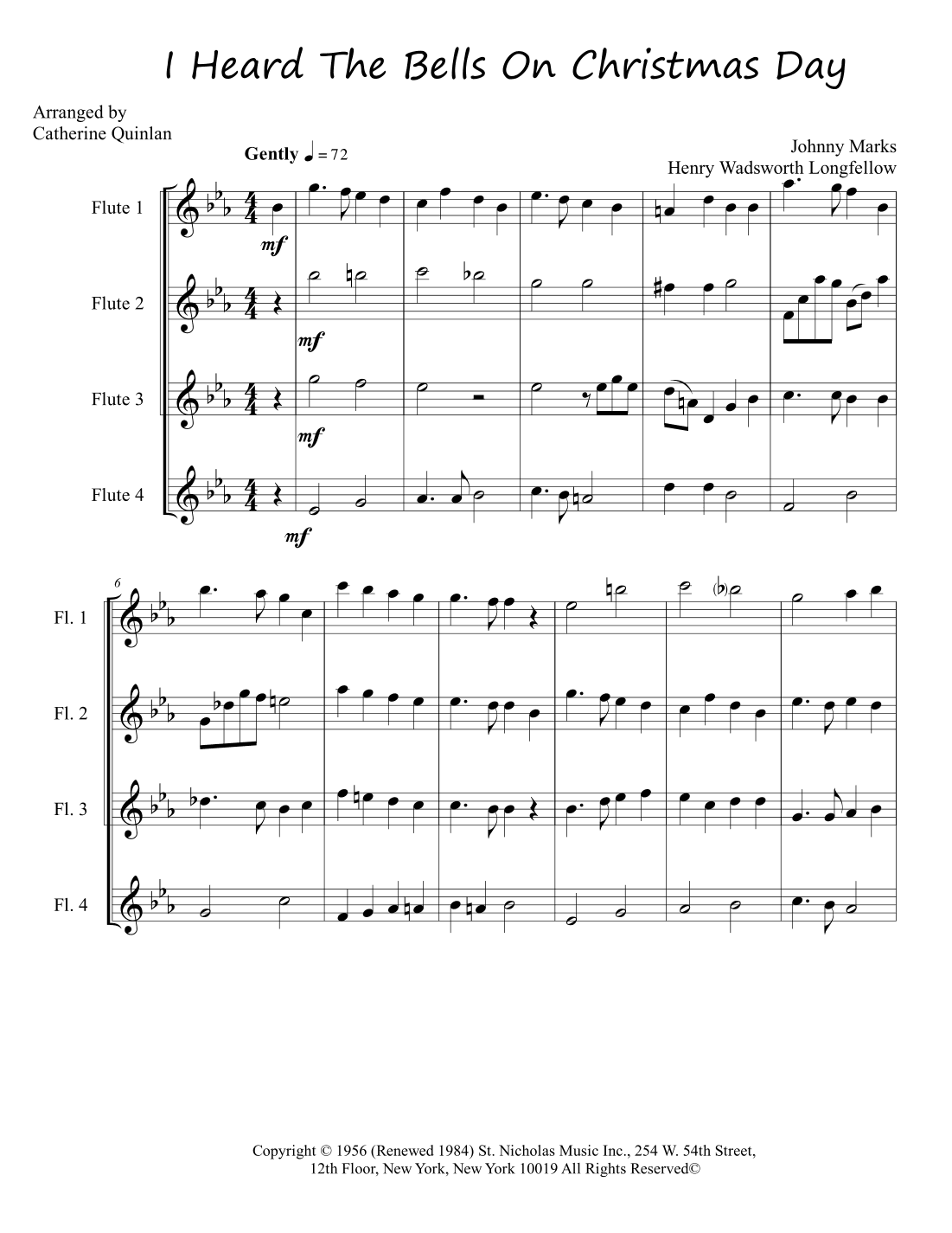 I Heard The Bells On Christmas Day (arr. Catherine Quinlan)