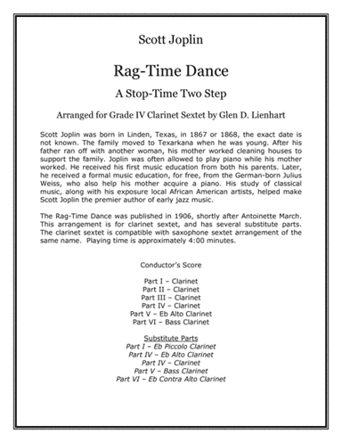 Rag-Time Dance (Clarinets) (arr. Glen D. Lienhart)