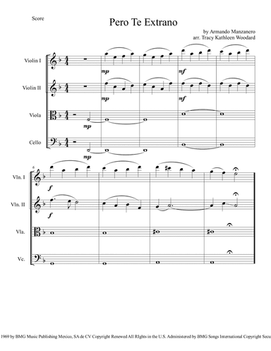 Pero Te Extrano (arr. Tracy Kathleen Woodard)