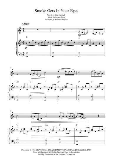 Smoke Gets In Your Eyes (arr. Kaiserin Rebecca)