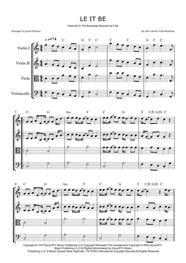 Let It Be (arr. Josiel Oliveira)