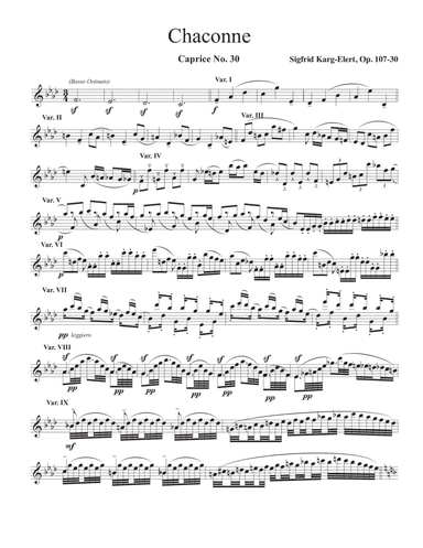Chaconne by Karg-Elert, op. 107 #30 (arr. edited by Timothy Gotwald)