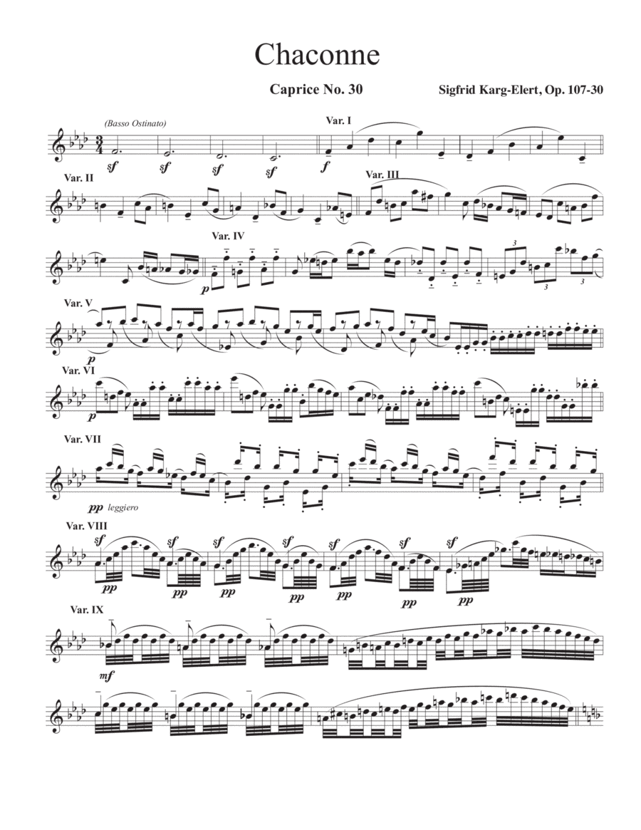 Chaconne by Karg-Elert, op. 107 #30 (arr. edited by Timothy Gotwald)