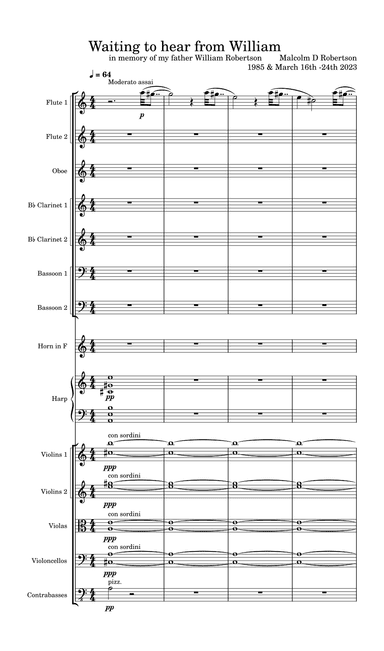 Waiting to hear from William - Score Only