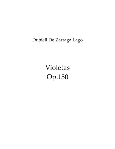 Violetas Op.150