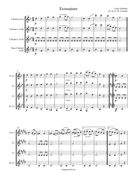 Ecossaises (arr. Nick Lacanski)