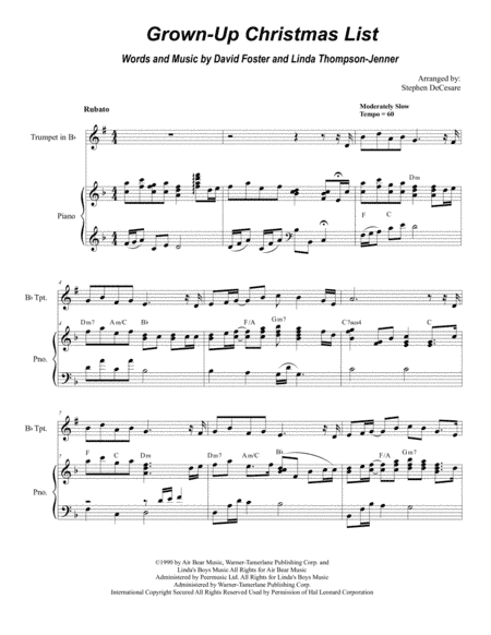 Grown-Up Christmas List (arr. Stephen DeCesare)