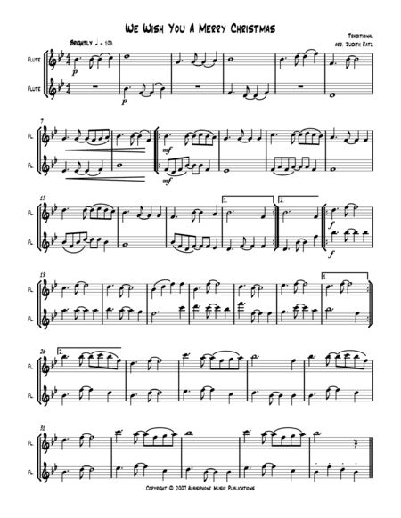 We Wish You A Merry Christmas (arr. Judith Katz)